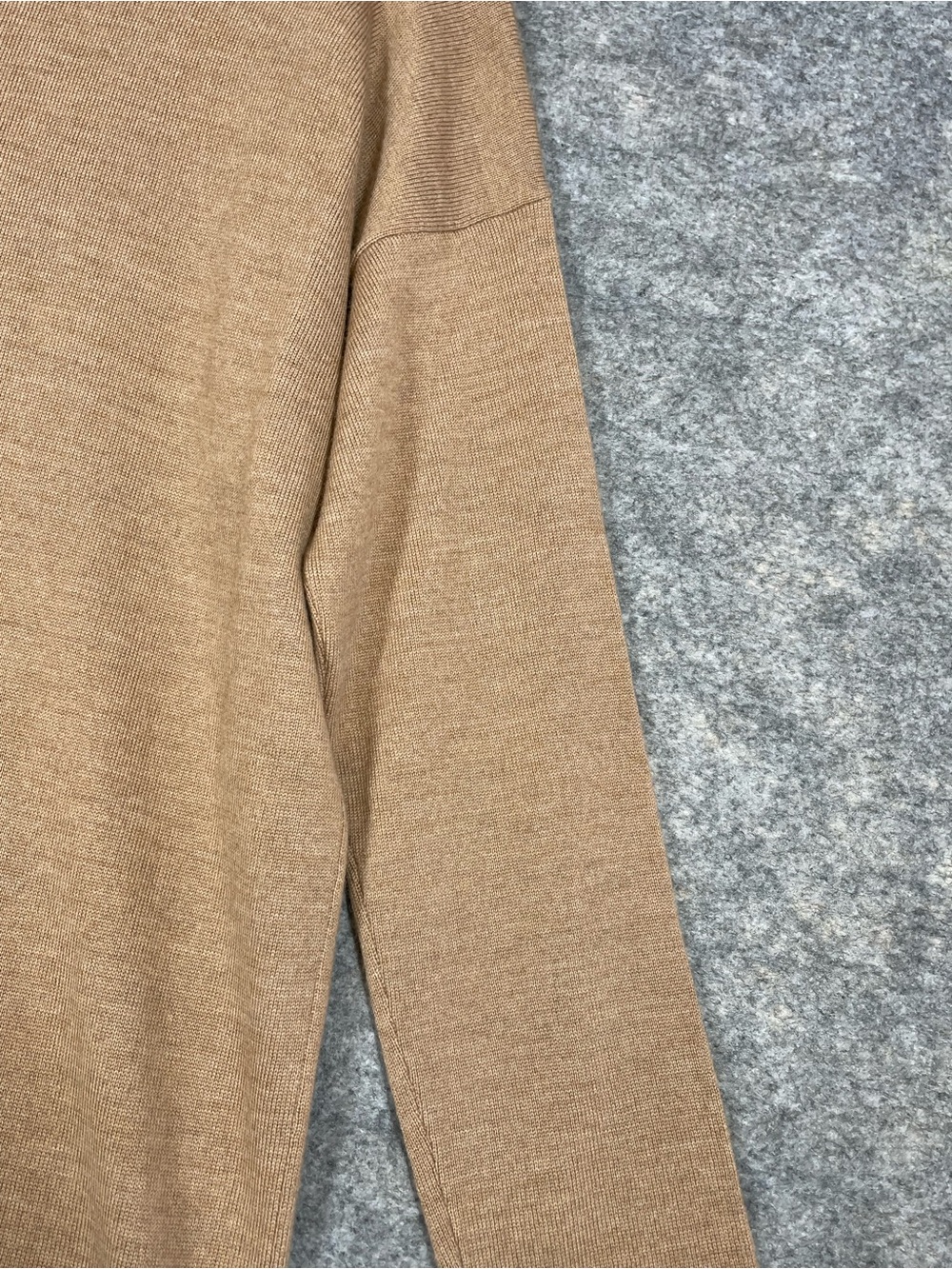 Lord & Taylor Merino Wool Sweater Beige V-Neck Size M Minimalist Classic - Picture 13 of 14